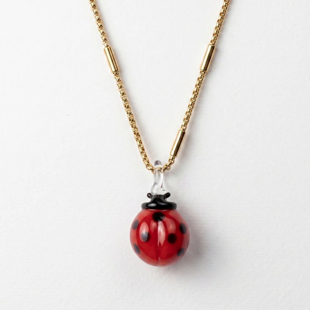 WOW Coccinella charm in vetro di Murano
