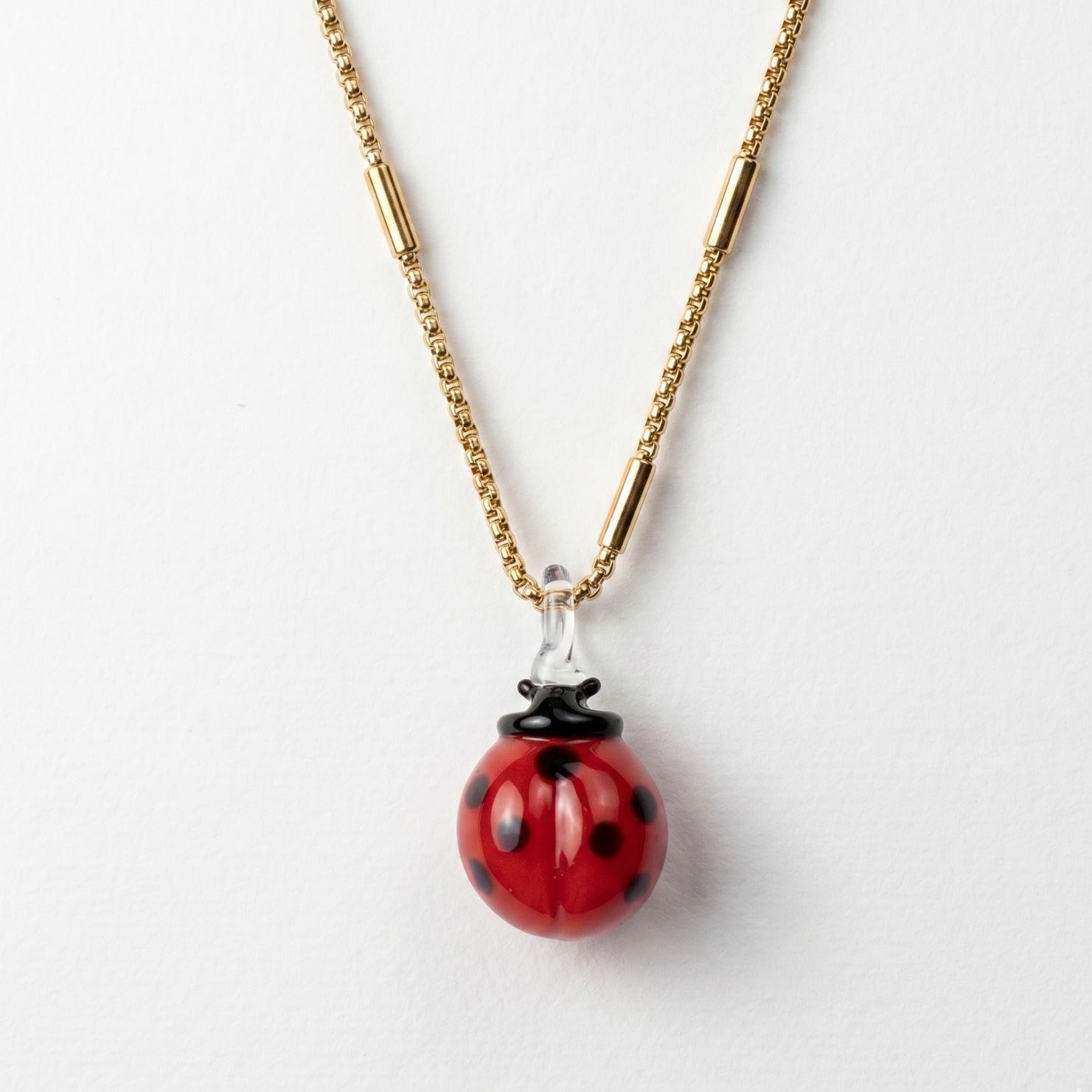 WOW Coccinella charm in vetro di Murano