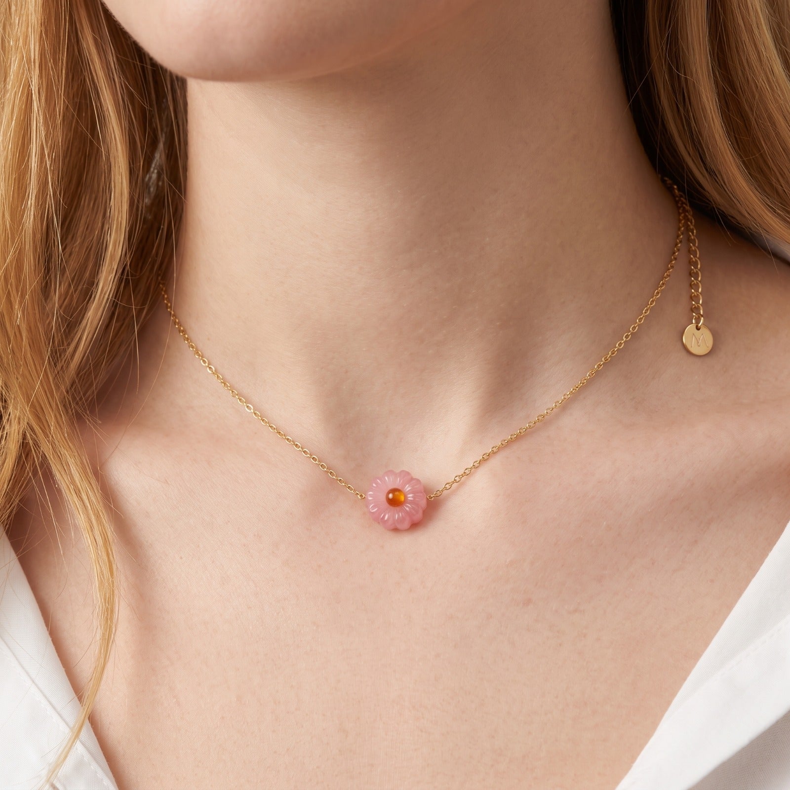 Collana Veneziana Fiore Candy in vetro di Murano