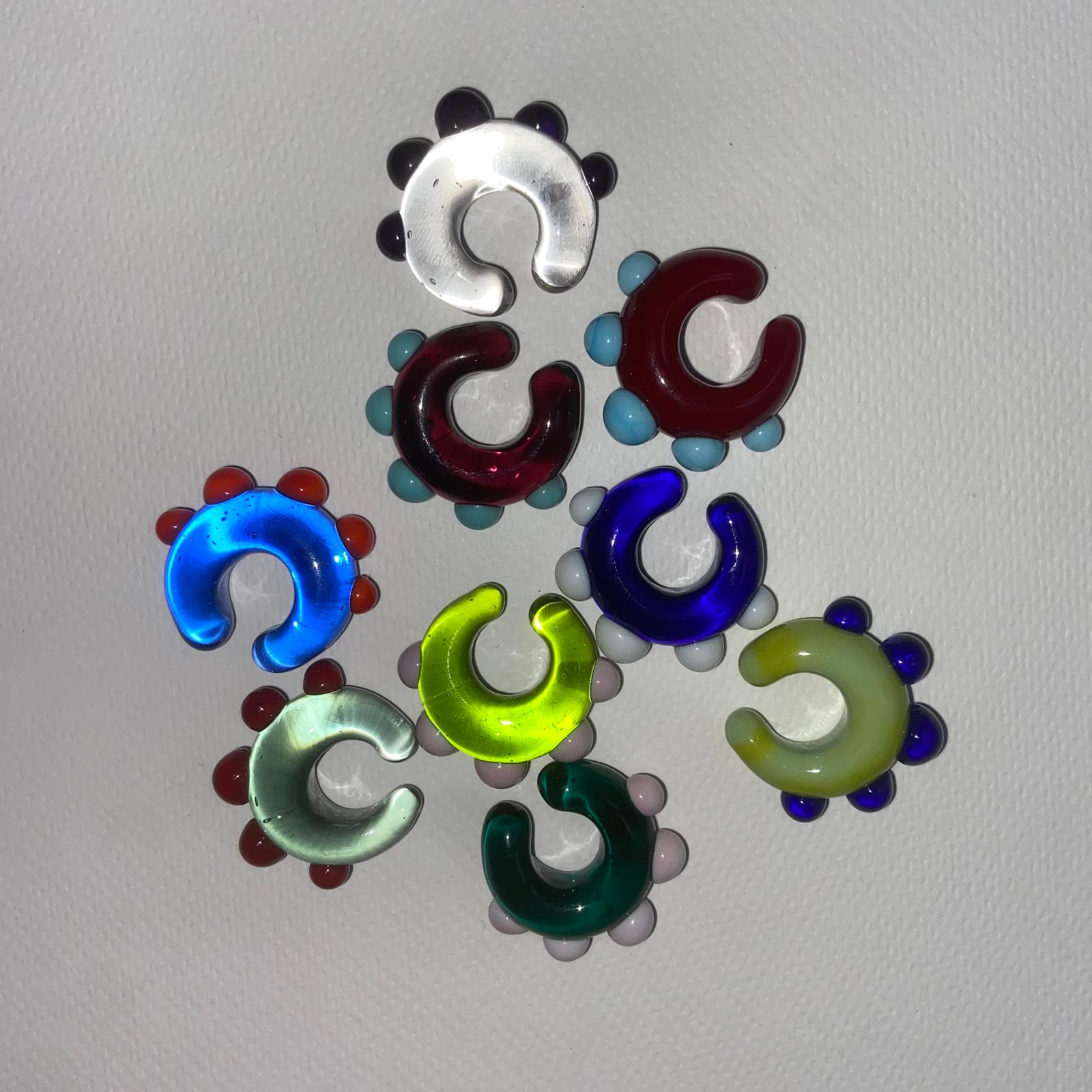 MAXI Earcuffs Babol vetro di Murano