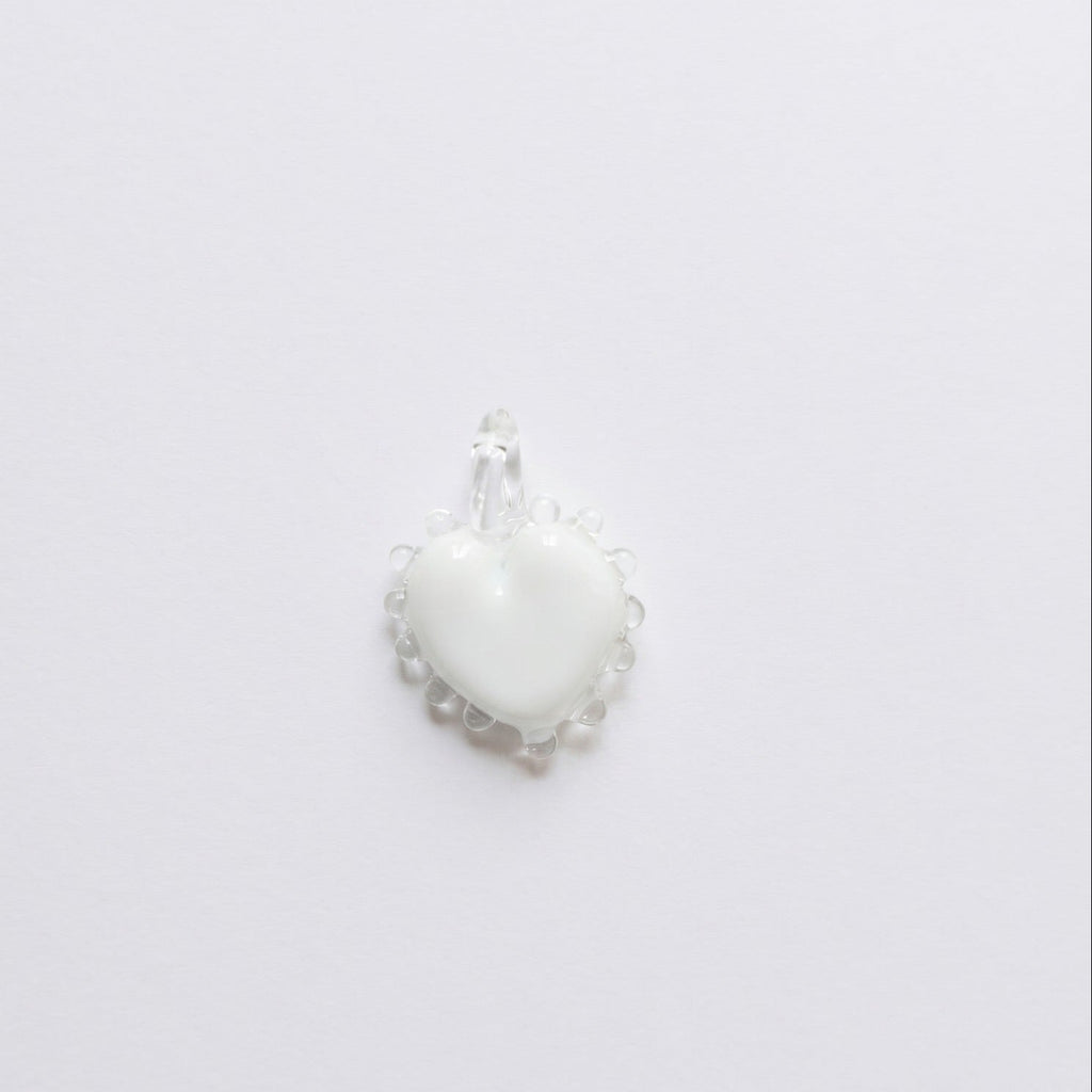 Wow Cuore charm in vetro di Murano