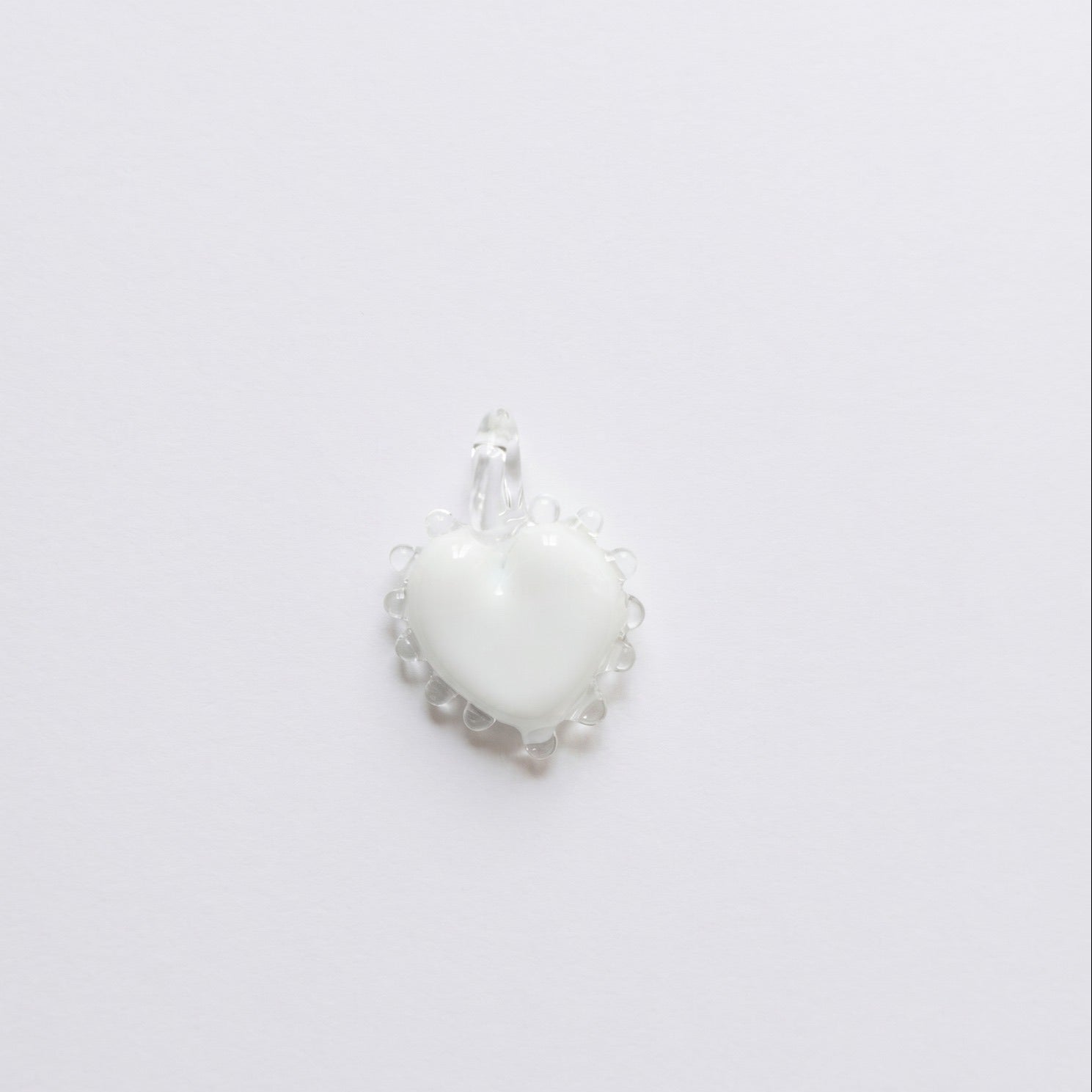 Wow Cuore charm in vetro di Murano