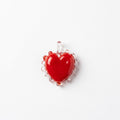 Wow Cuore charm in vetro di Murano