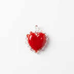 Wow Cuore charm in vetro di Murano