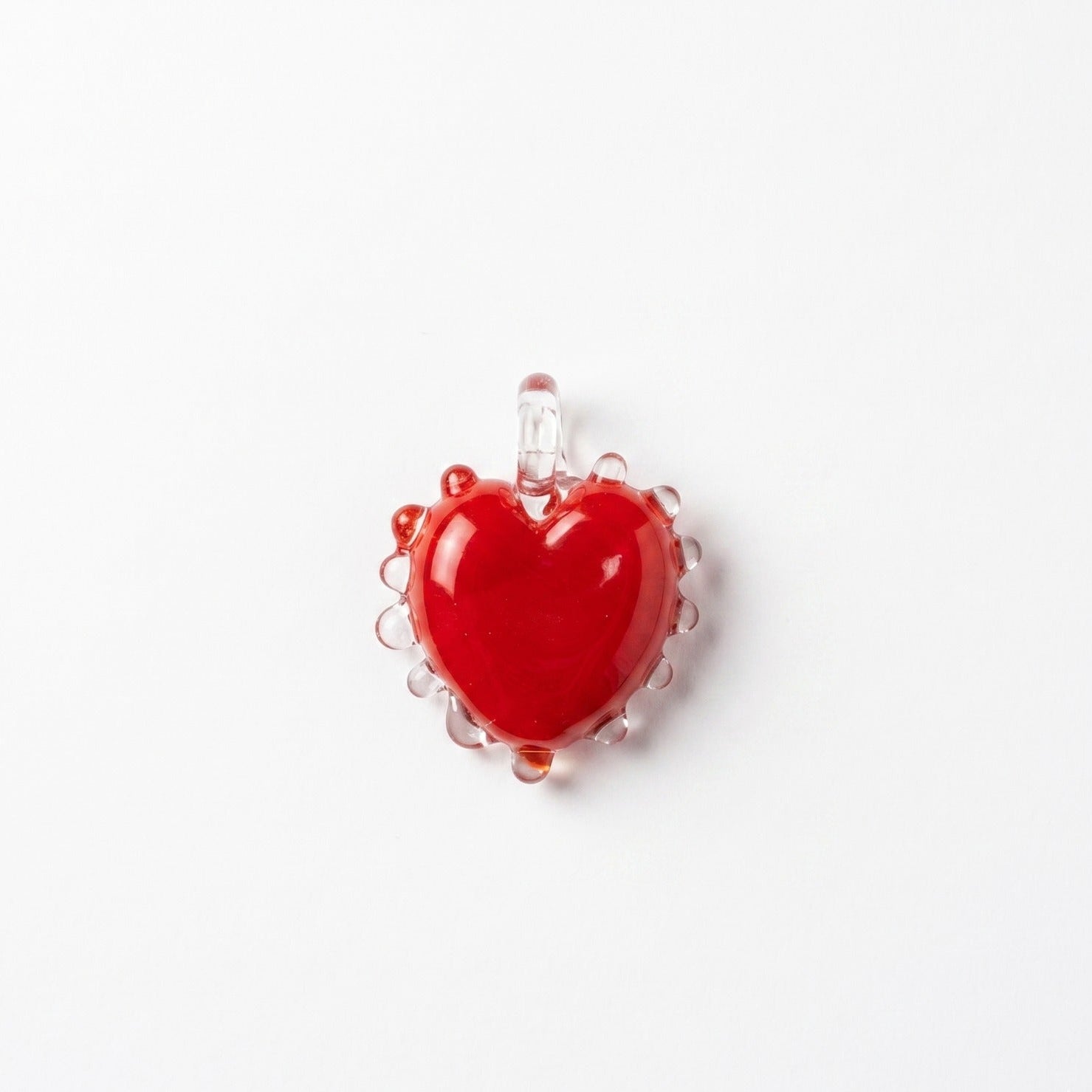 Wow Cuore charm in vetro di Murano