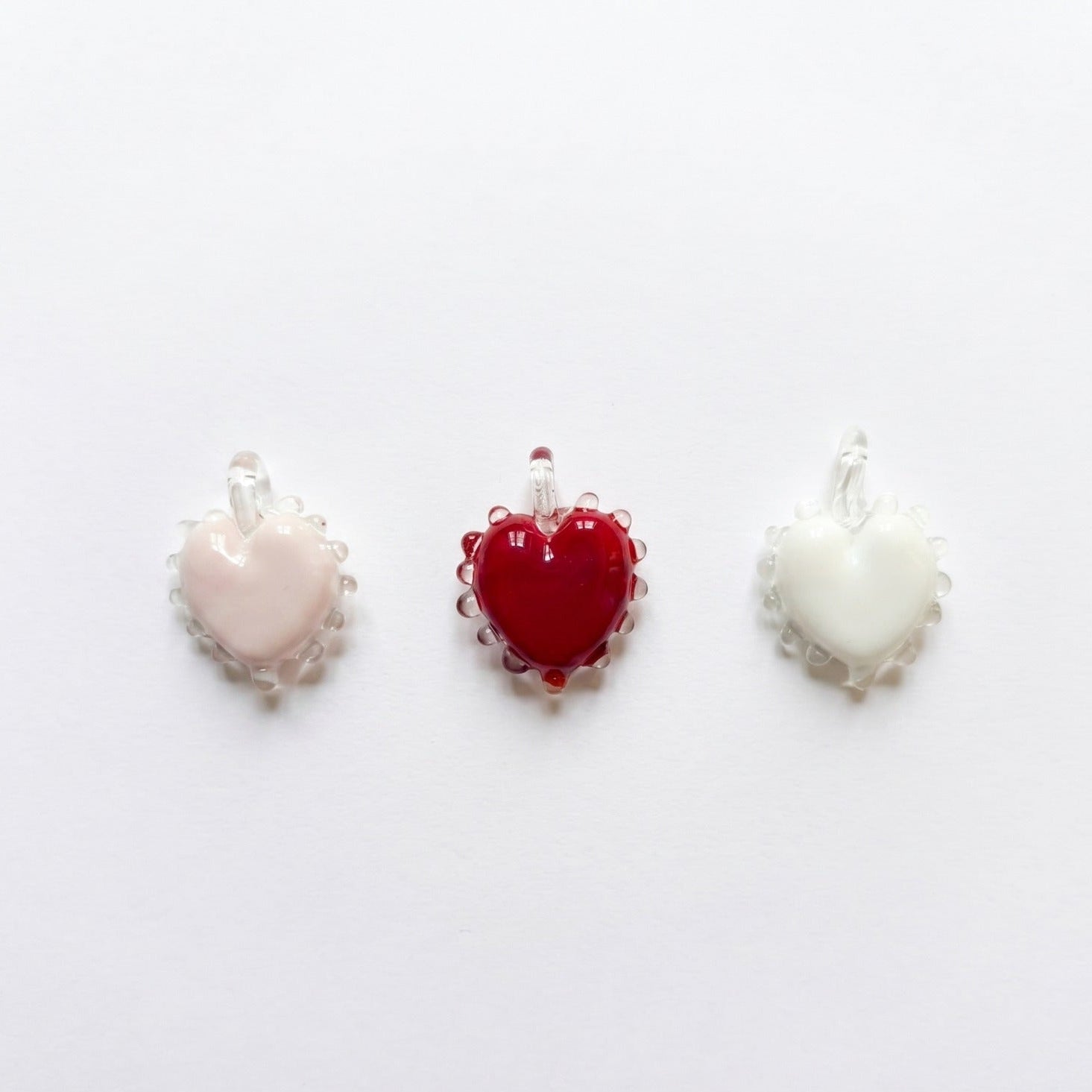 Wow Cuore charm in vetro di Murano