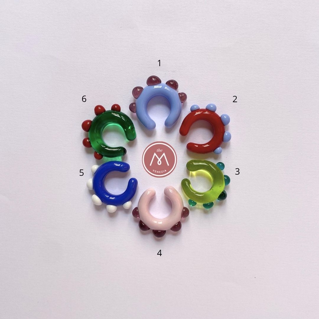 SMALL Earcuffs Babol vetro di Murano
