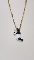 WOW Panda charm in vetro di Murano