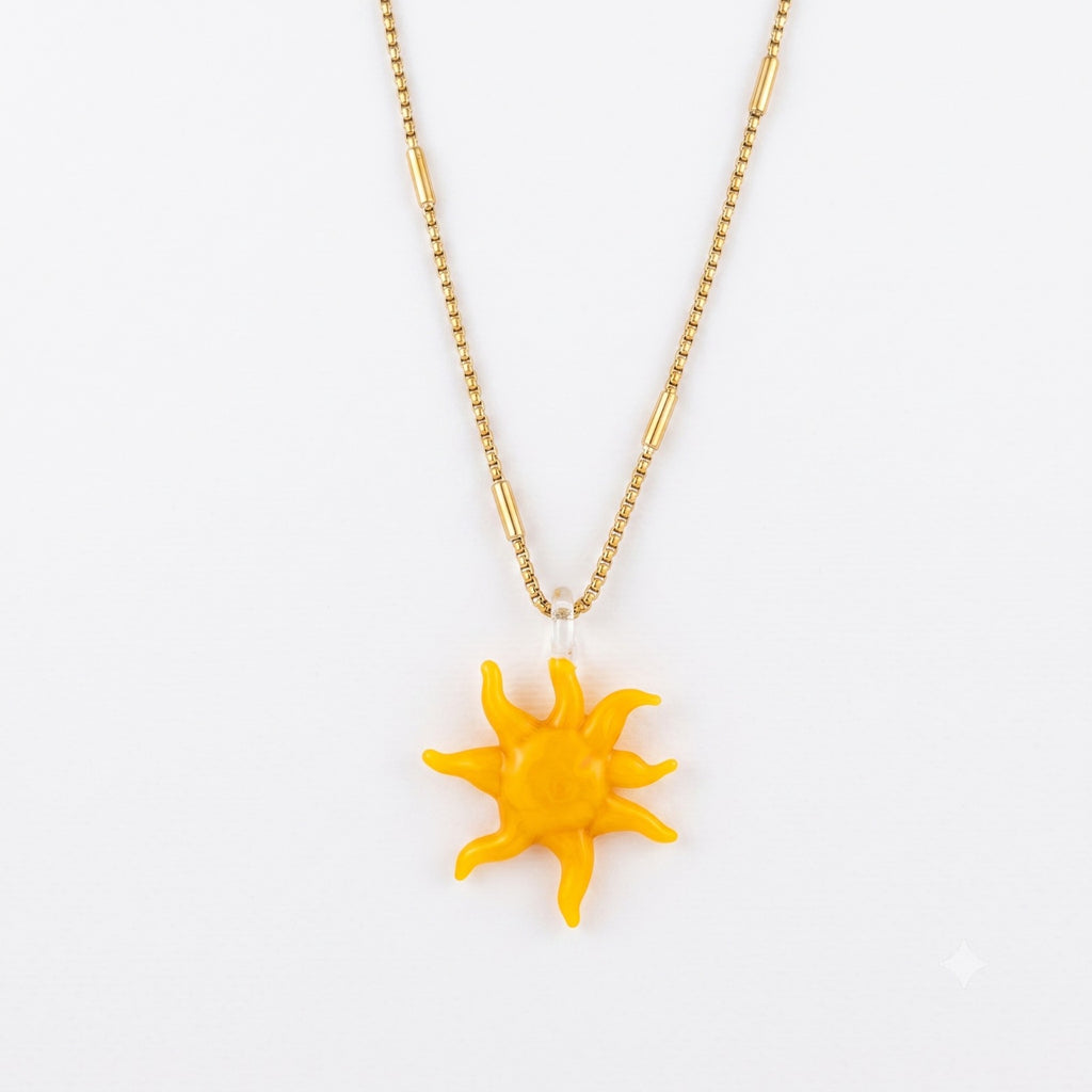 WOW Sole charm in vetro di Murano